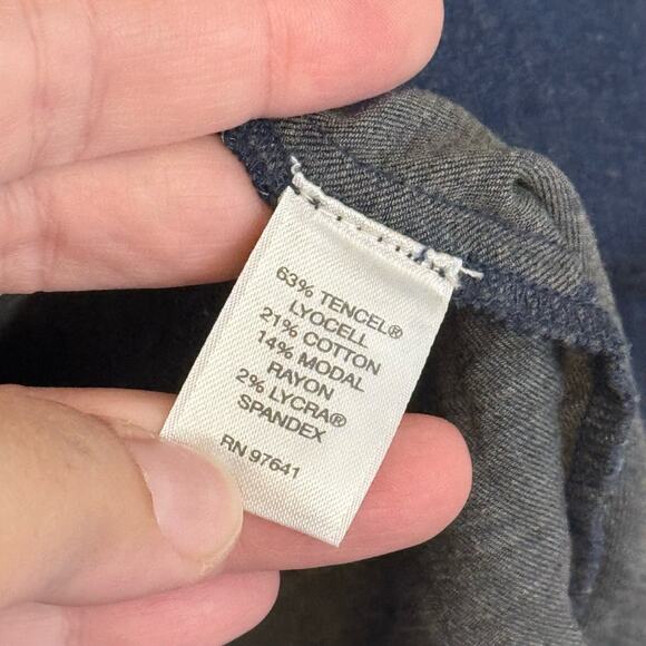 J.Jill Lyocell Shirt Dress Blue Medium - Picture 6 of 6